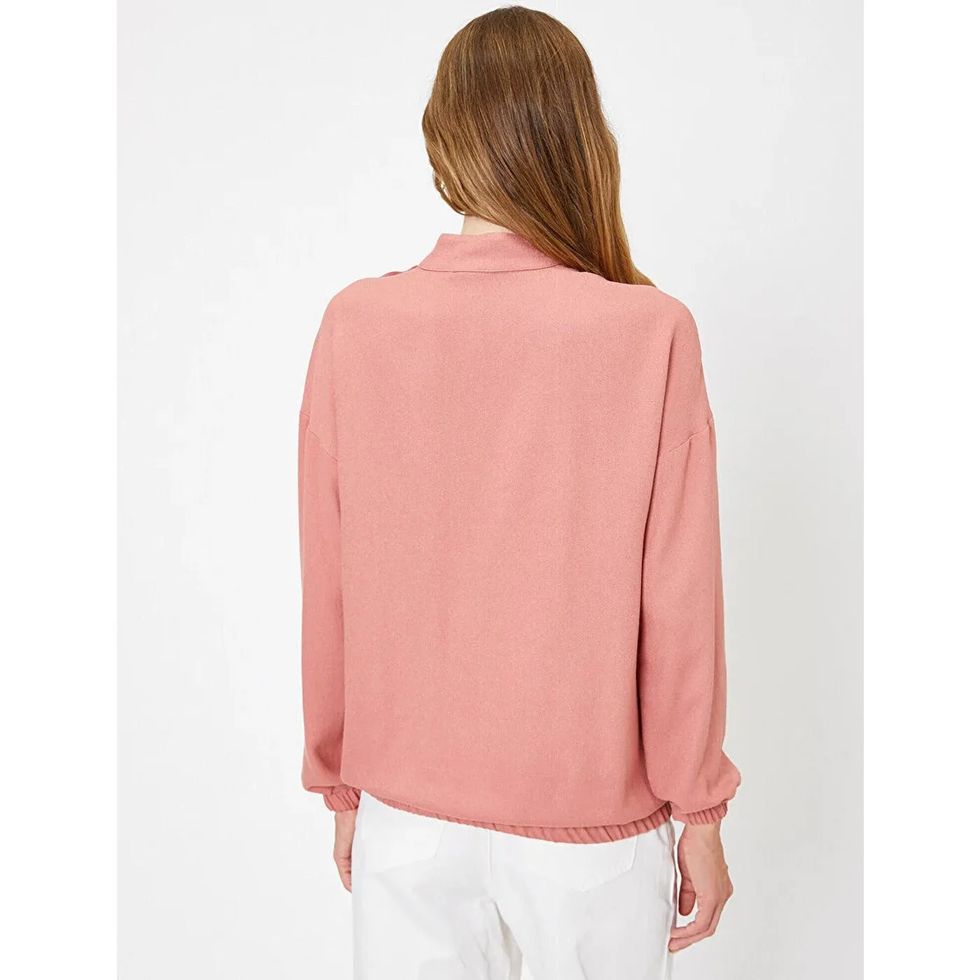 Rose Button Detailed Blouse
