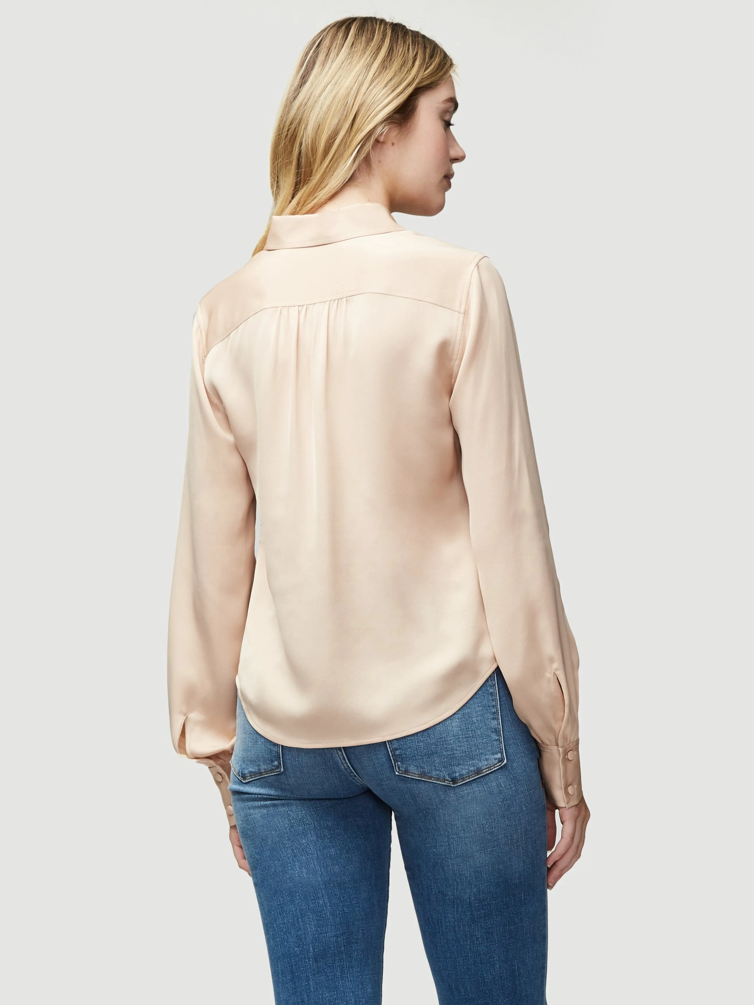 Silk 70s Shirt -- Washed Nude