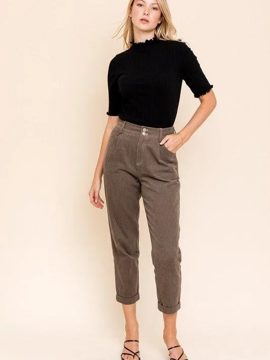 Simply Styled Mock Neck Half-Sleeve Top