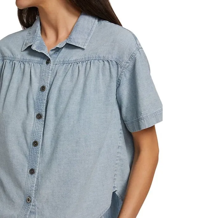 Soleil Short Sleeve Top (Chambray)
