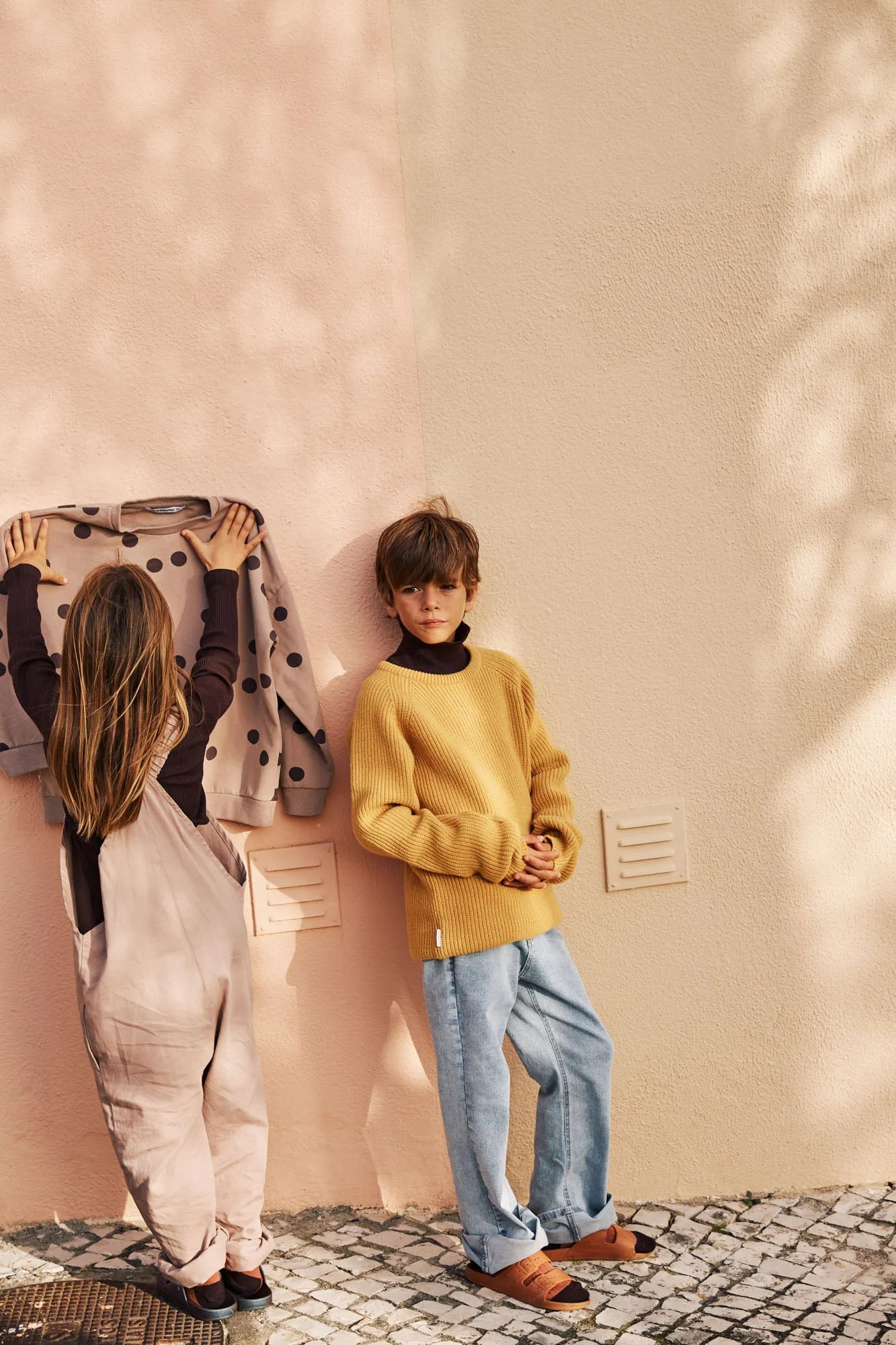 Sweater Spotted Rose Grey