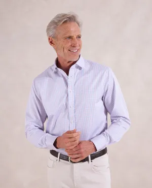 The Brookes - Thomas Mason Multi Gingham Dress Shirt - Blue/Pink