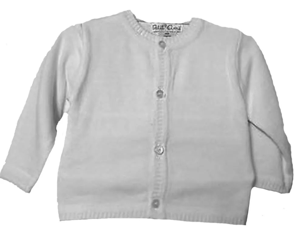 Unisex White Cardigan Sweater