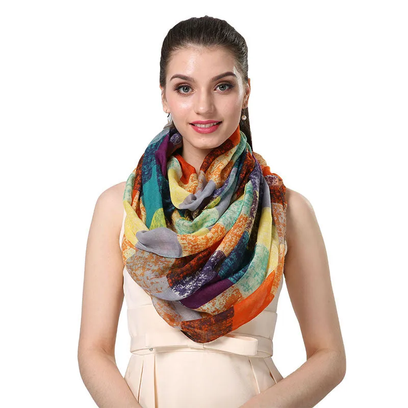 Vivid Candy Colors Printed Scarves