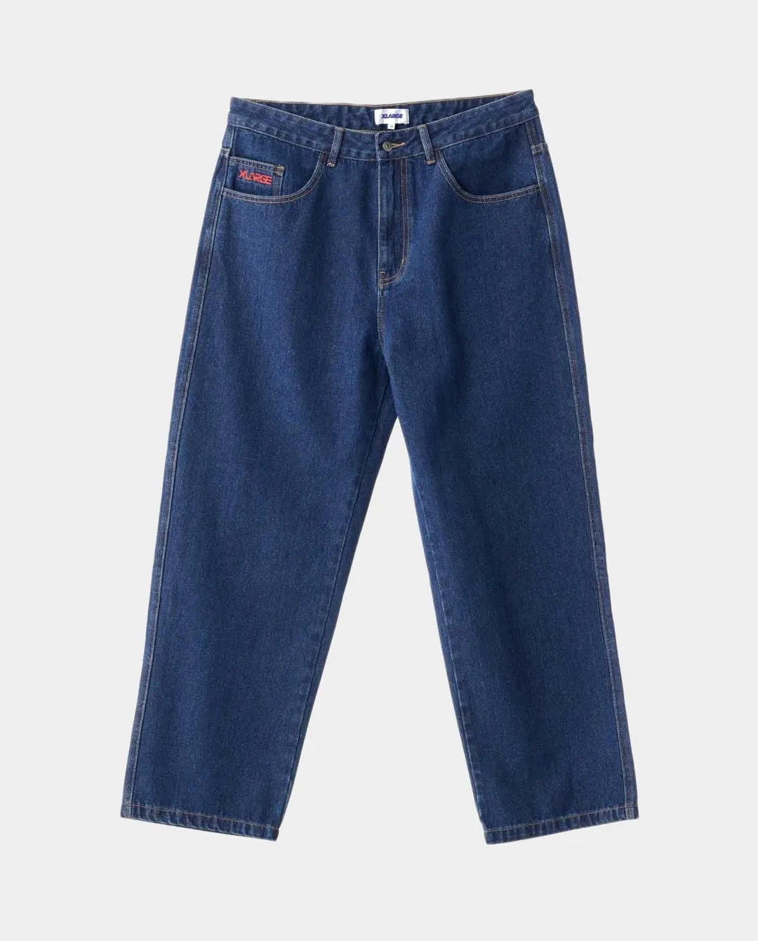XLarge - Embroidered Pocket Bull Denim Pant - Raw Indigo