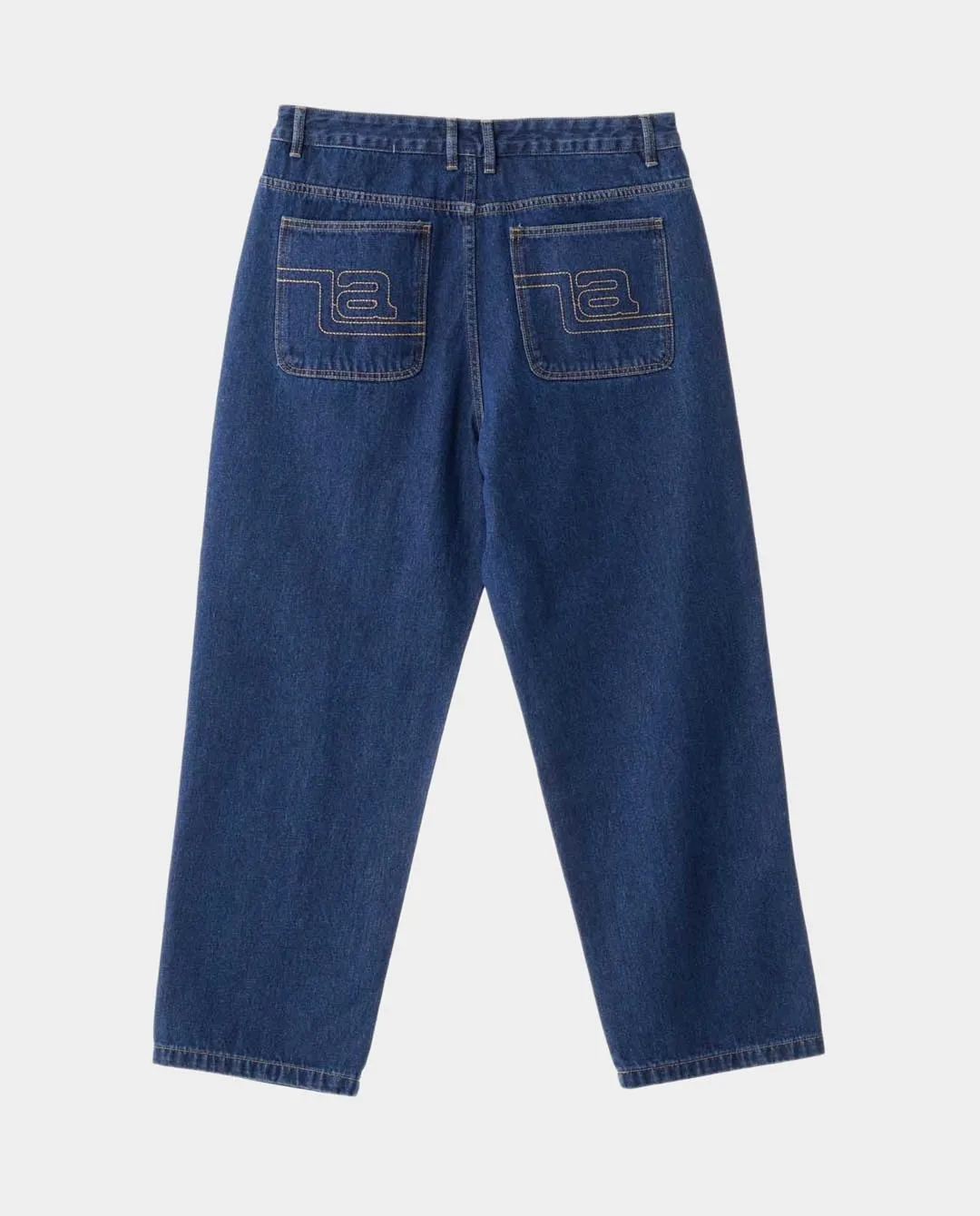XLarge - Embroidered Pocket Bull Denim Pant - Raw Indigo