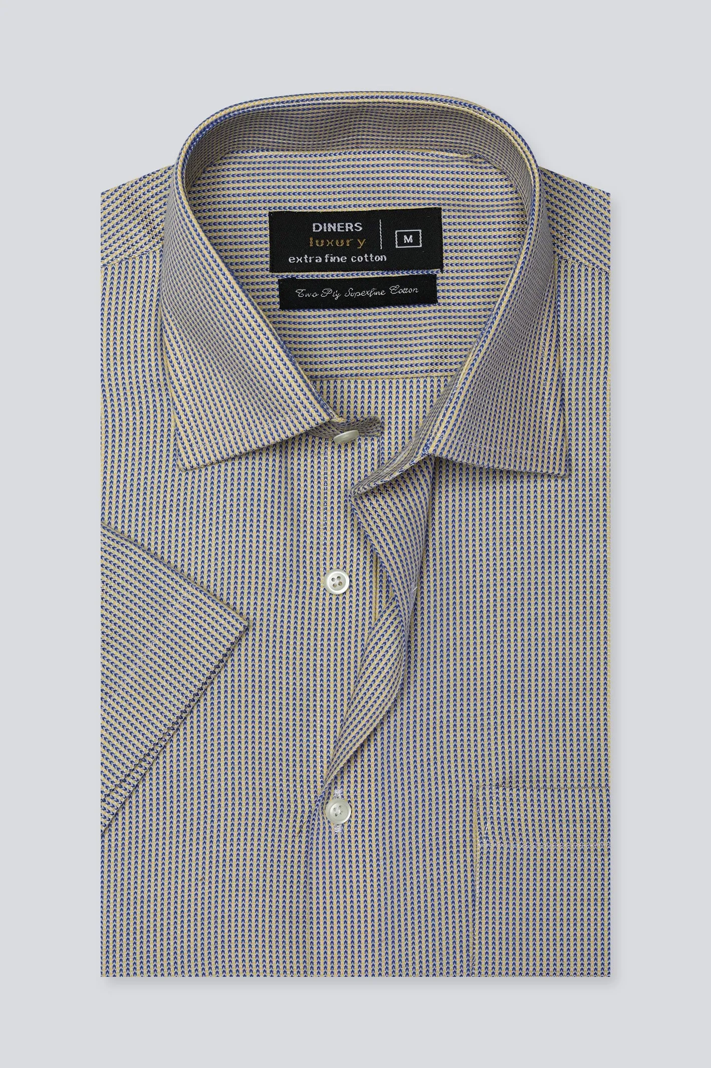 Yellow Texture Formal Shirt
