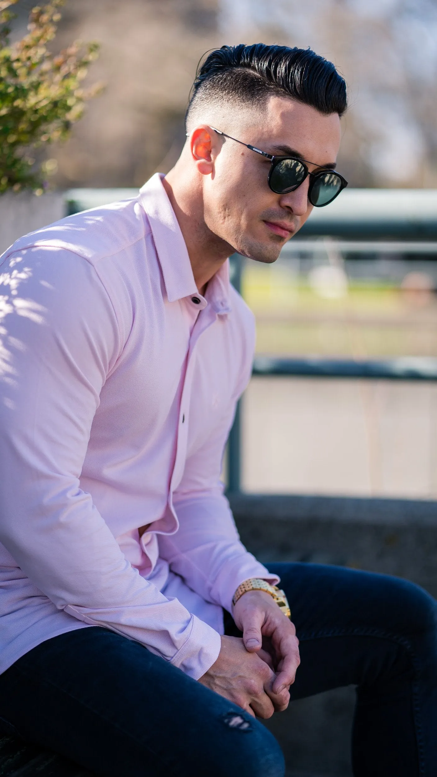 YoungLA Athletic Fit Dress Shirt Button Down 415