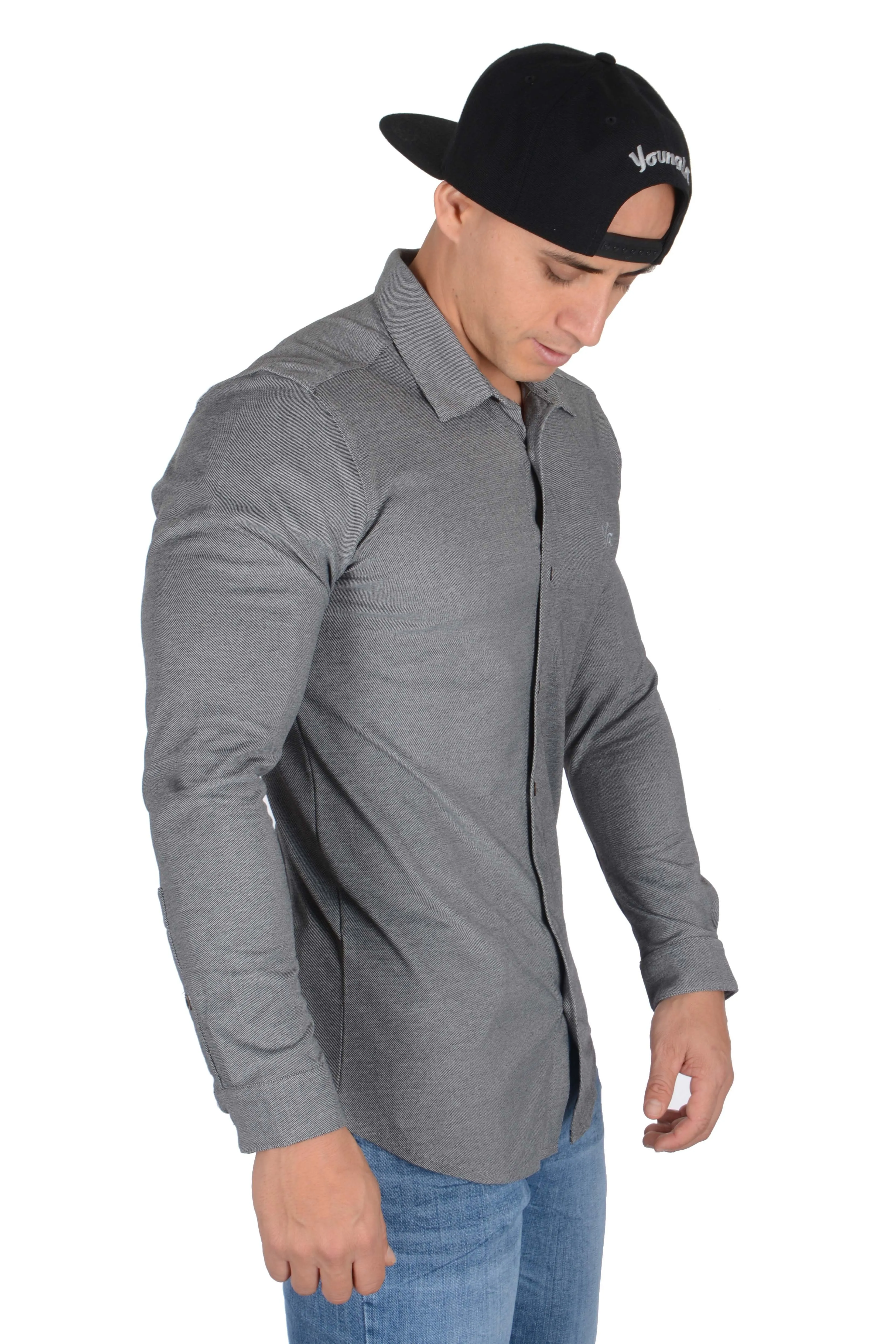 YoungLA Athletic Fit Dress Shirt Button Down 415