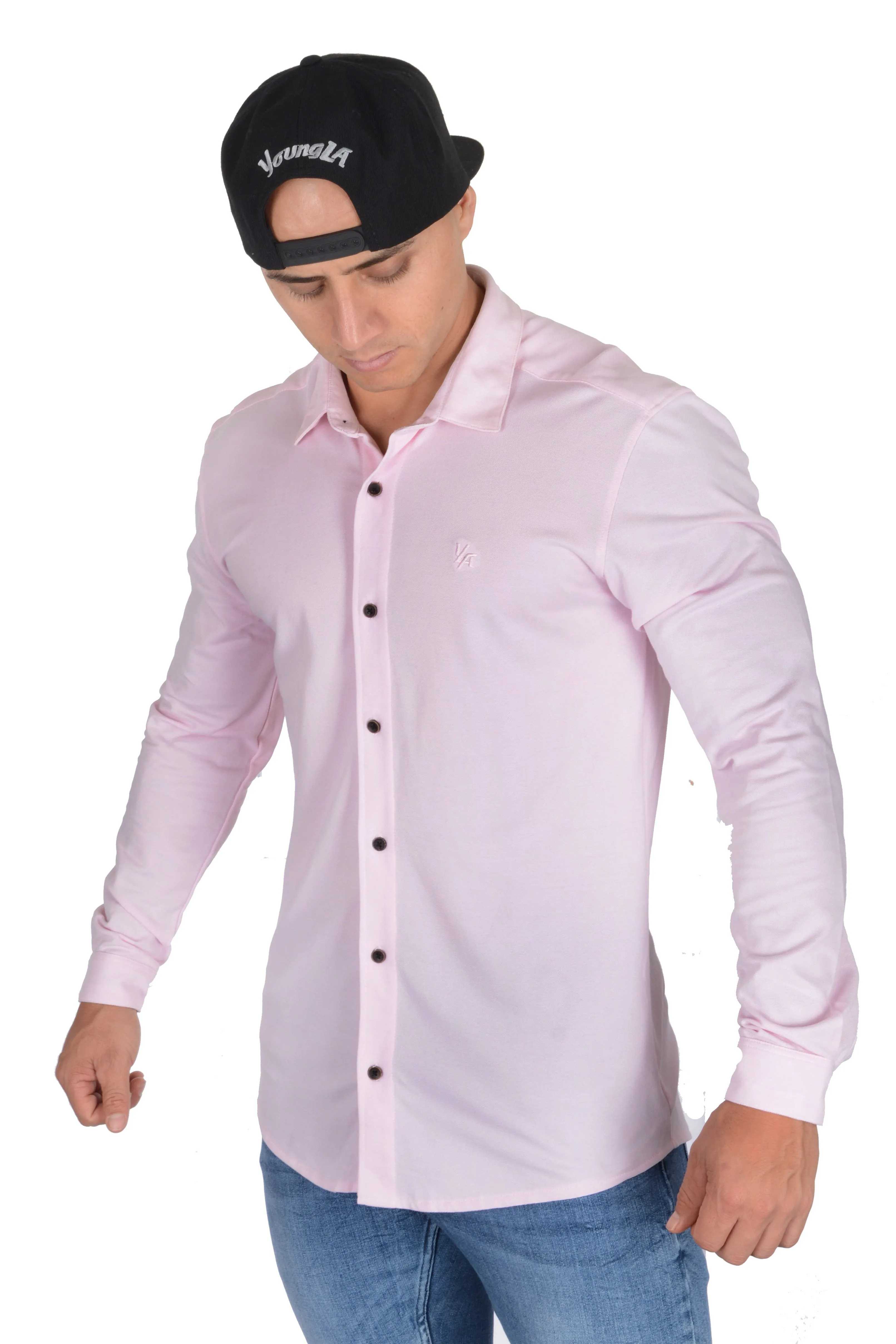 YoungLA Athletic Fit Dress Shirt Button Down 415