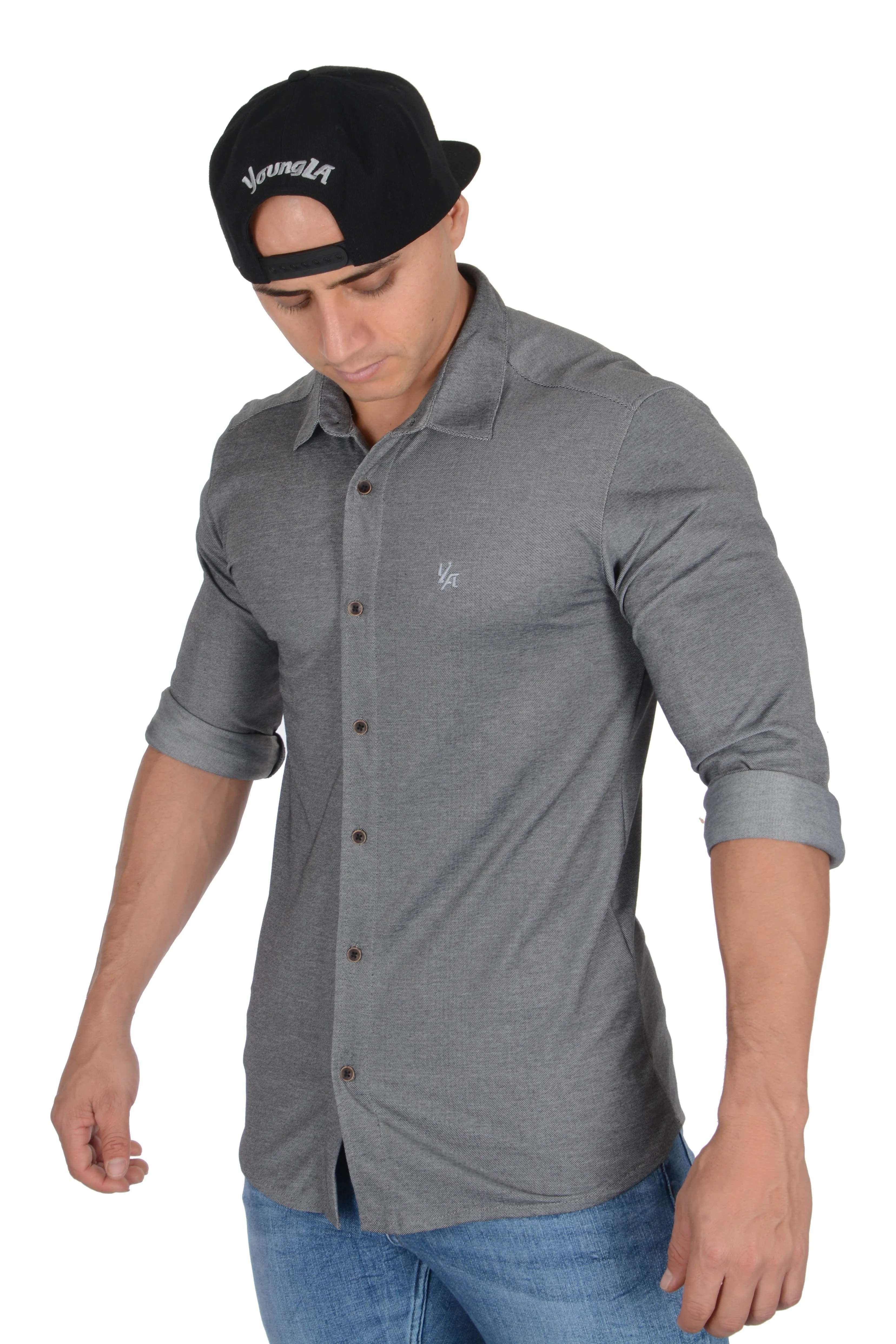 YoungLA Athletic Fit Dress Shirt Button Down 415