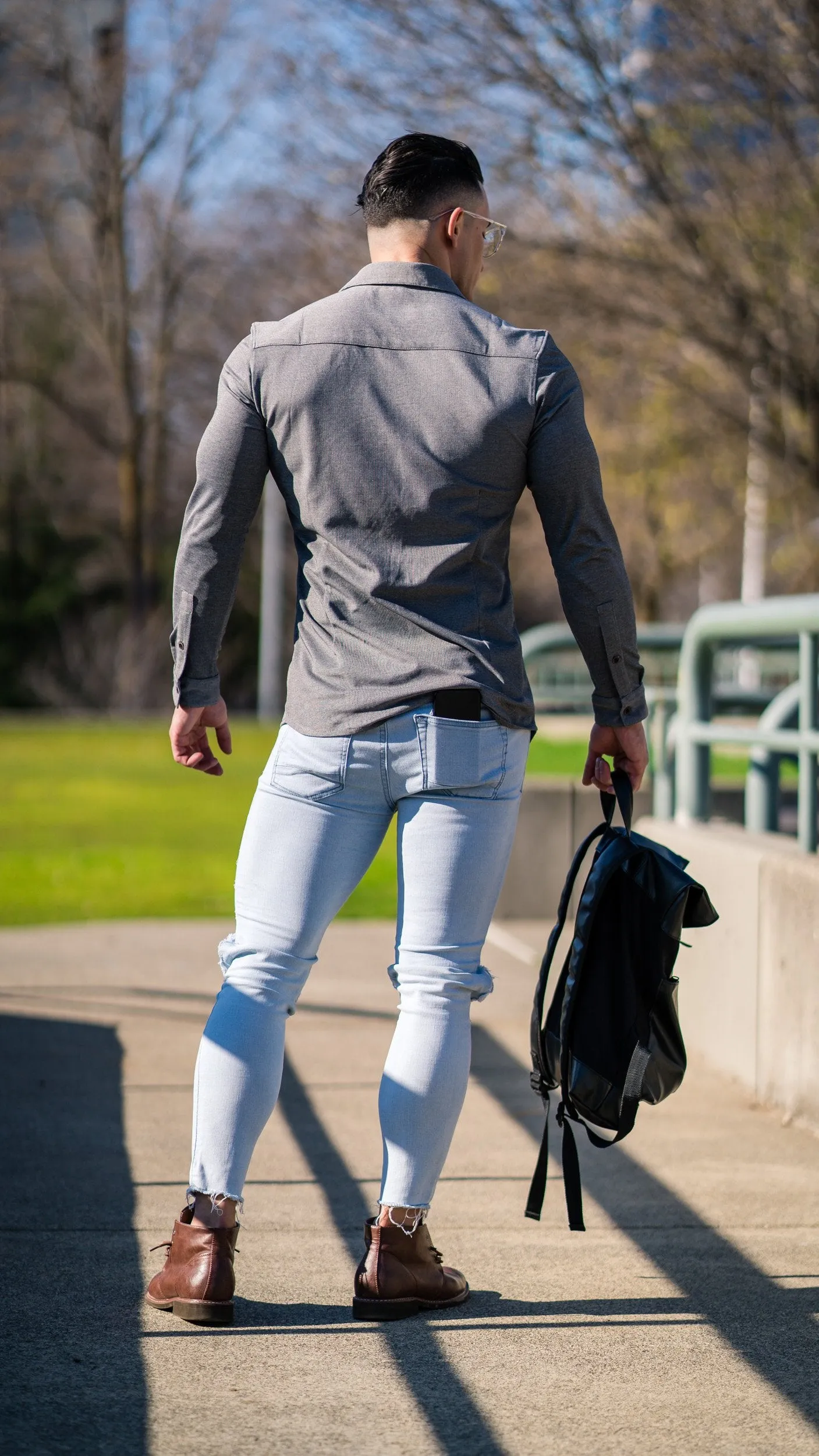 YoungLA Athletic Fit Dress Shirt Button Down 415