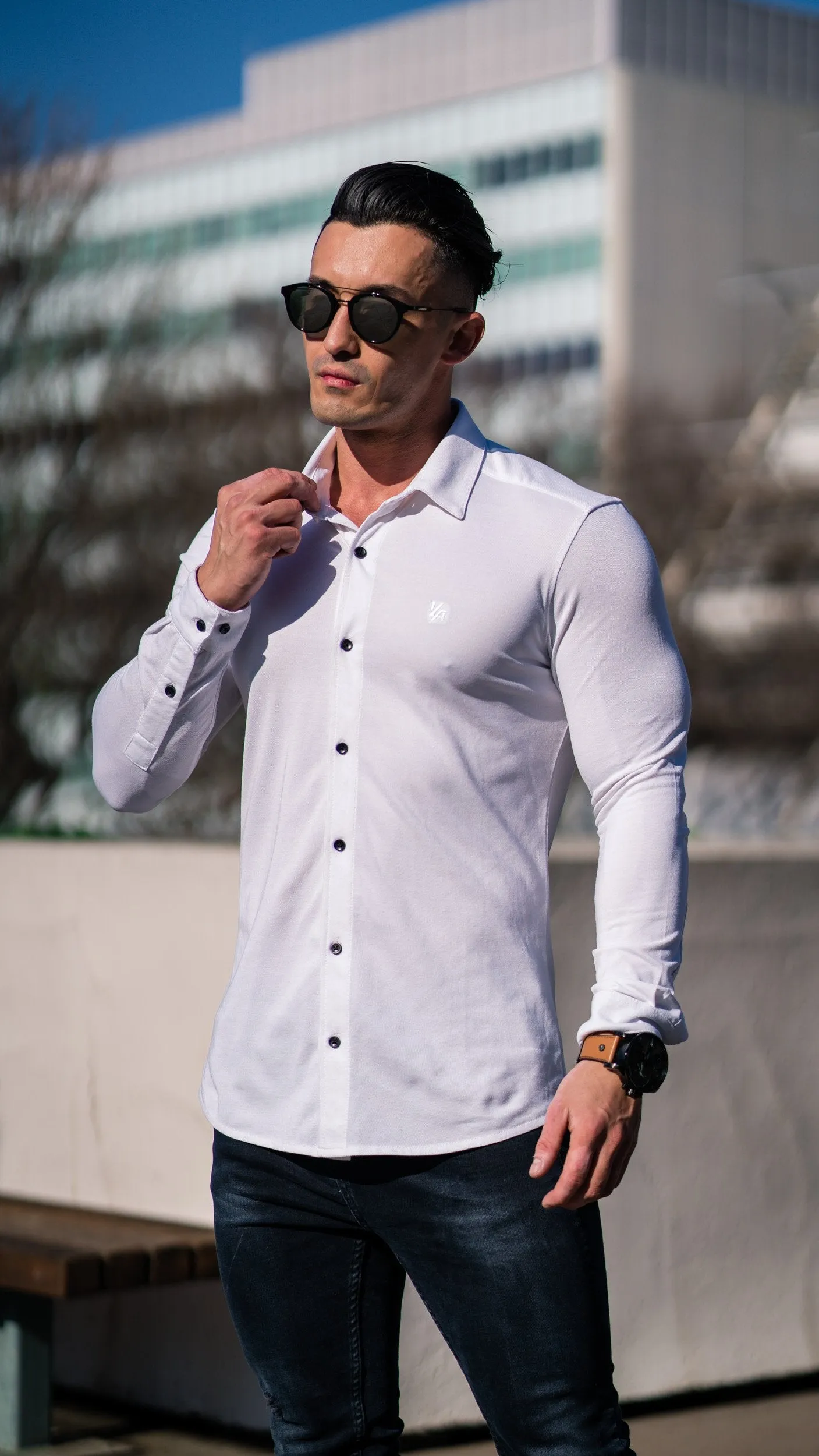 YoungLA Athletic Fit Dress Shirt Button Down 415