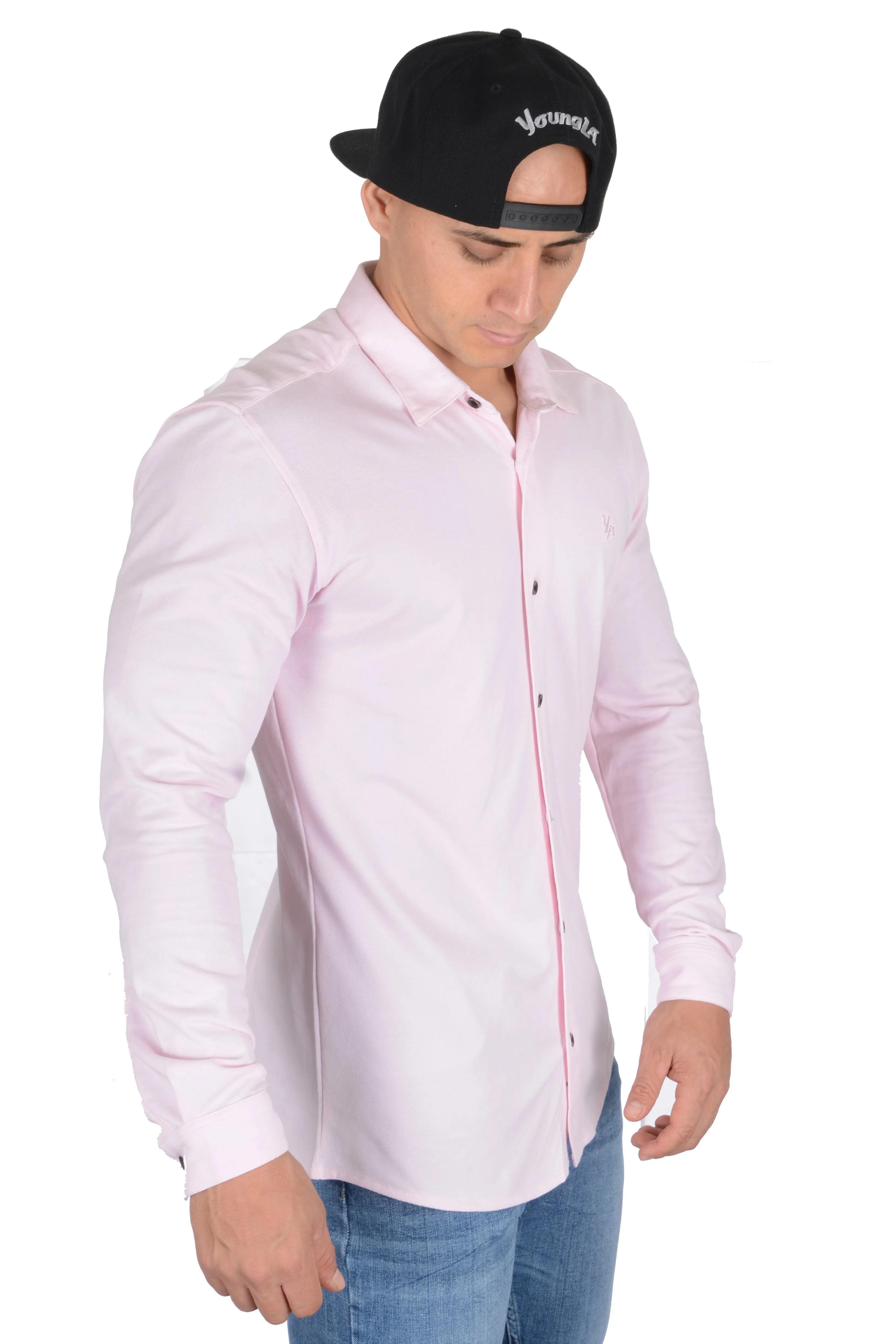 YoungLA Athletic Fit Dress Shirt Button Down 415