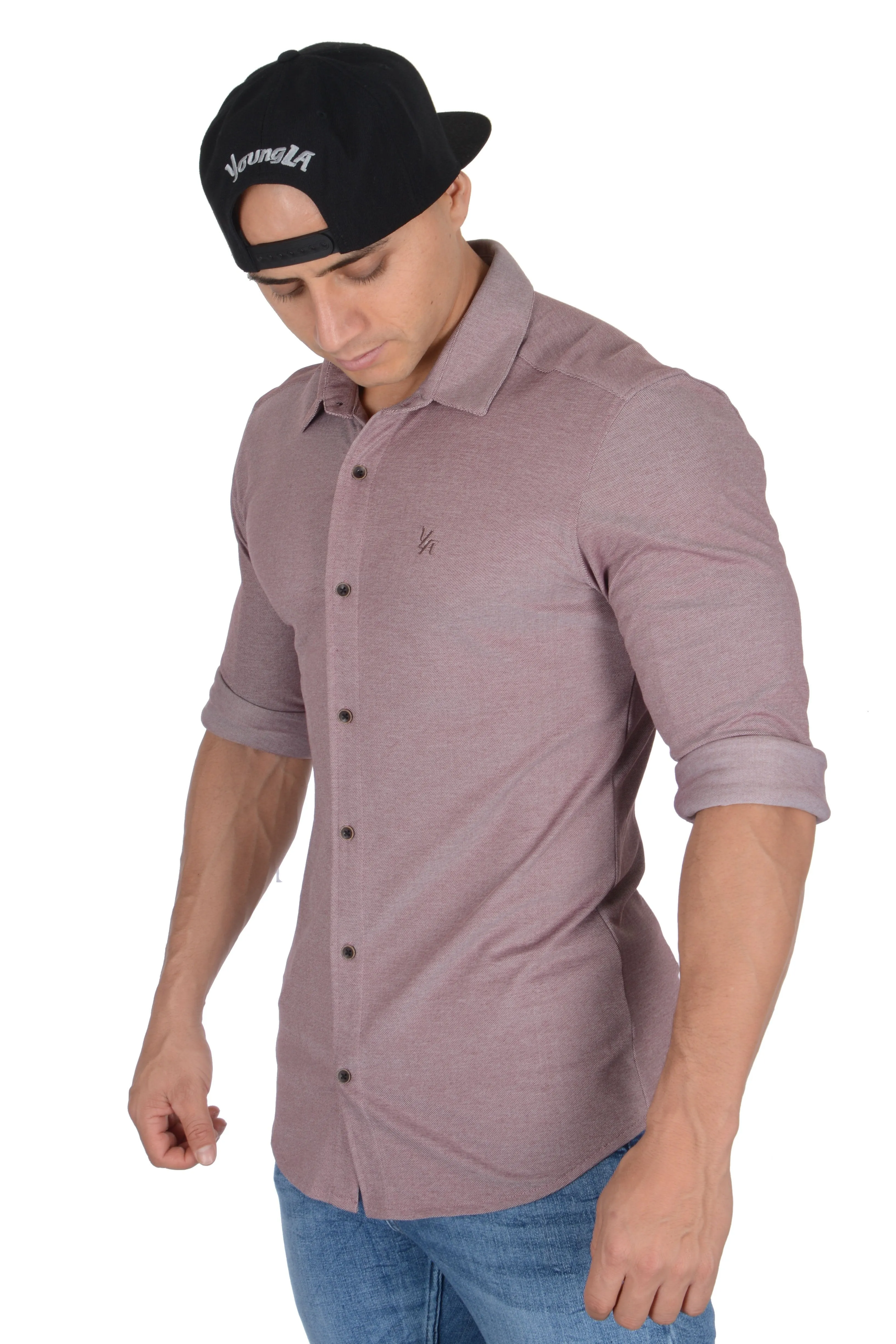 YoungLA Athletic Fit Dress Shirt Button Down 415