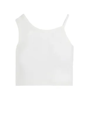 Y'S LOGO COTTON CROPPED T